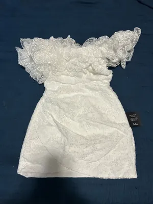 Lulus Angelic Trend White Embroidered Ruffled One-shoulder Mini Dress thumbnail 6