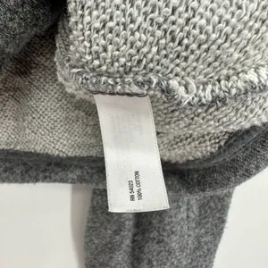 Gap‎ size Small zip up gray moto style jacket with pockets 100% cotton thumbnail 7