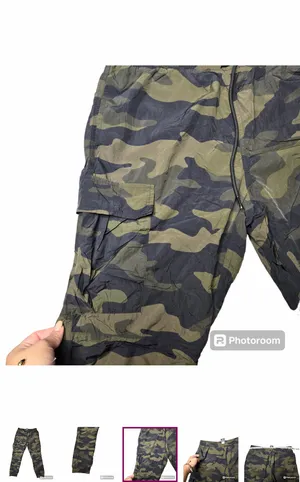 Pink by Victoria's Secret Camo Green Cargo Jogger Pants thumbnail 3