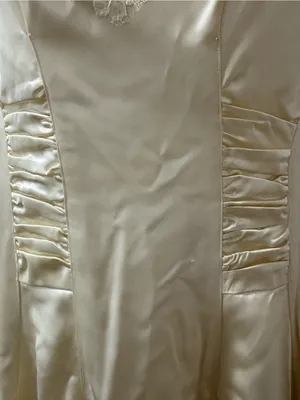 1940s ruched front wedding dress thumbnail 4