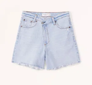 Abercrombie High Rise Dad Shorts in Light Wash - 26 thumbnail 1