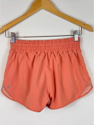 Lululemon Hotty Hot High Rise Shorts 2.5” Size 4 Coral Orange Lined Running thumbnail 10