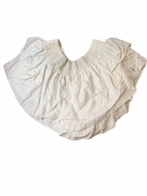 FP Movement Free People Prima Shorts White Ruffle Tiered Lyocell Size Small thumbnail 2