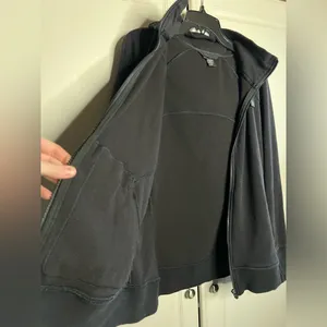 Athleta Triumph Hoodie Black Size Large Fleece Lined Full Zip thumbnail 11