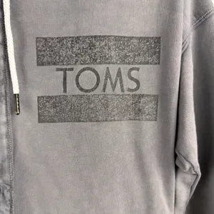 TOMS Women's Large ZIP-UP HOODIE Gray 100% Cotton Longer‎ Length thumbnail 3