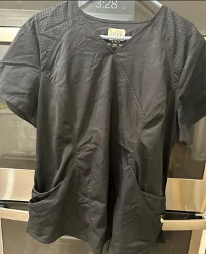 Cherokee Lux Grey women’s Short Sleeve Scrub Top - worn for two weeks (clinical) thumbnail 1