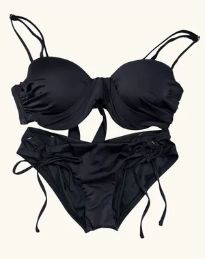 A. Che Black Underwire Bikini Set T4 32DD 34D 36C 38B Medium Bottom NWOT Size undefined thumbnail 1