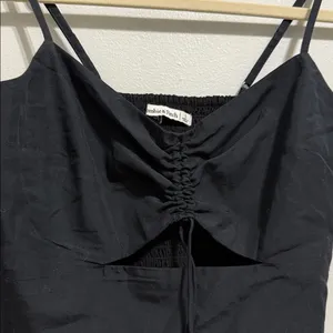 Abercrombie and Fitch Black Cut Out Crop Top Size Small thumbnail 3