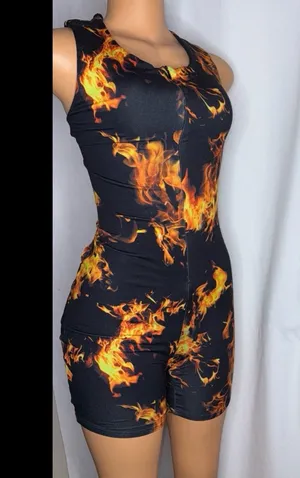 Cherry mellow fire romper thumbnail 1