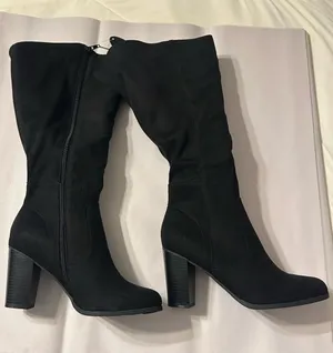 Style & Co Addyy Wide-Calf Dress Boots Black Block Heel - New - Size 8.5 thumbnail 1