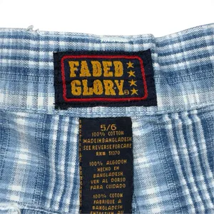 Vintage Y2K Faded Glory High Waisted Plaid Mom Shorts Cotton Womens 5/6 25 Waist thumbnail 5