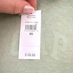 Gap Mini Logo Hoodie Relaxed Cropped hoodie desert sage green XS thumbnail 4