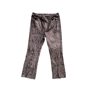 Free People Velvet Crop Flare Pants‎ Size 30 Brown Bronze Boho thumbnail 2