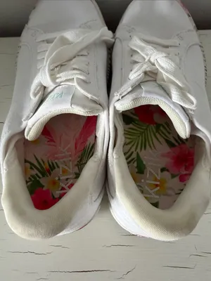 Kizik Irvine Sneakers Women’s 6.5 White Floral Tropical Hands Free Slip On Shoes thumbnail 6