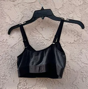 S/M faded black thick seam sports bra thumbnail 2