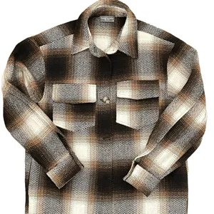 New Sweet Lovely by Jen Long Button Up Plaid Shacket M Brown Size M thumbnail 10