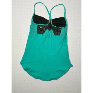 Lululemon Power Y Tank Teal Built-In Bra Strappy Athletic Top thumbnail 3