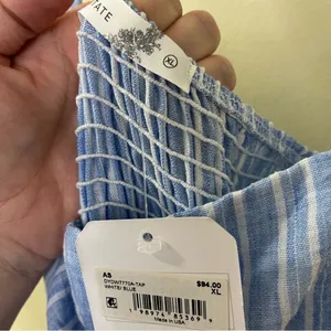 NEW Altar’d State Blue Striped Maxi Dress Size XL NWT thumbnail 10