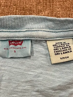 Levi's Women's Short Sleeve Light Blue Tee Shirt - Size Small thumbnail 2
