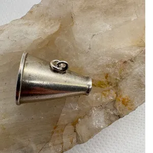 Vintage Sterling Silver Nebraska Megaphone Charm Red Enamel‎ N Husker Cheer 5.8g thumbnail 5