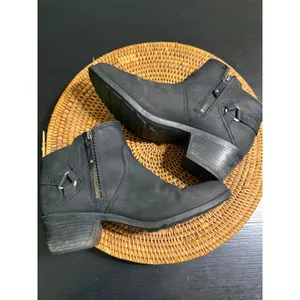 Teva Foxy Waterproof Leather‎ Ankle Boots Black Side Zip Harness Booties Womens thumbnail 3