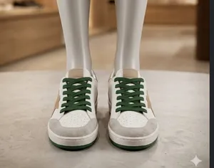 Suggested Title: Vintage Havana White Metallic Gold Star Green Laced Sneakers - Size [6) thumbnail 8