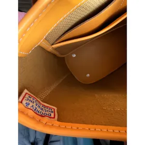 Dooney & Bourke Womens Bucket Bag Medium Yellow Leather Vintage Shoulder Tote thumbnail 10