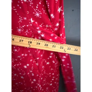 Victoria's Secret Y2k Red Star Print Cotton Flannel Pajama Set Womens M 2 Piece thumbnail 8