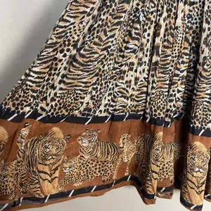 Vintage Broomstick Skirt Animal Print Safari Leopard Tiger Cheetah Big Cat Boho thumbnail 8