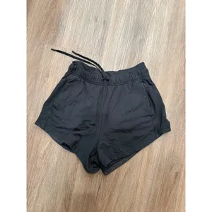 Lululemon Inner Glow Short 3 Black French Terry High Rise Athletic Shorts Size 4 thumbnail 3