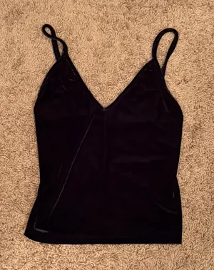 Brandy Melville/John Galt Black‎ Velvet V-Neck Cami thumbnail 1