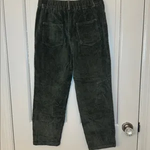 Princess Polly Green/Gray Cropped‎ Corduroy Pants size 4 thumbnail 4