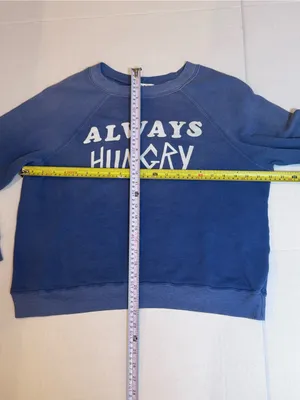 Wildfox Always Hungry Baggy Beach Jumper S Blue Graphic Y2K Sweatshirt Oversized thumbnail 10