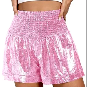 🎃*NWOT* women’s small metallic high waisted flowy party‎ shorts thumbnail 1