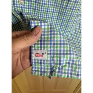 Vineyard‎ Vines Classic Fit Murray Shirt Blue Green Plaid Button Down Women M thumbnail 3