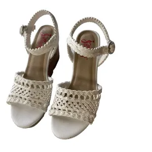 Jellypop Gabrielle Women Cork Wedge Heel Sandals 8.5M White Comfort Fit BohoChic thumbnail 2