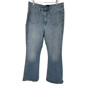 GAP 70s Flare Jeans Light Wash High Rise Stretch Denim 14/32R Casual Clean Girl thumbnail 3