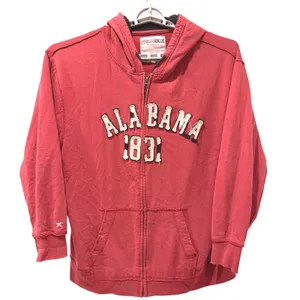 Pressbox Alabama 1831 Hoodie Red Distressed Zip Up Collegiate Womens 2XL thumbnail 1