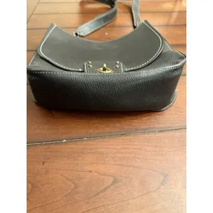 Lauren Ralph Lauren Rare Convertible Black Leather Shoulder Cross‎ Body Bag thumbnail 4