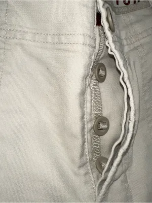 Abercrombie & Fitch Women’s Cream Cargo Pants Low Rise Flare Leg Zip Hem Sz 10 thumbnail 6
