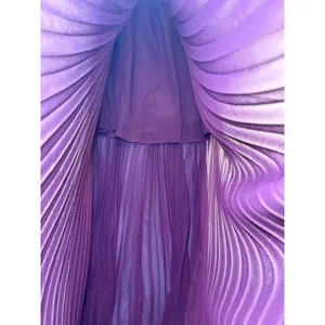 Ali‎ & Jay Burgundy Pleated Maxi Dress V-Neck Ladder Strap AJ9-672 Small thumbnail 6