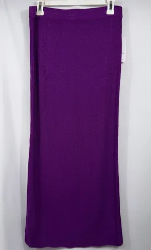 Shoedazzle Purple Metallic Maxi Skirt M NWT thumbnail 1