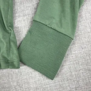 GapFit T-Shirt Womens Large Green Long Sleeve Cropped GDry Athletic Top Tagless thumbnail 6