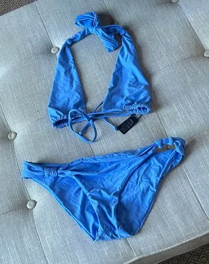 VYB Swim Perriwinkle Blue Two Piece Bikini Set Size Medium thumbnail 1
