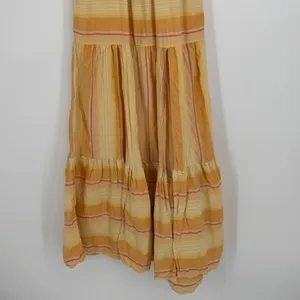 L*Space Clara Dress Small Yellow Striped Boho Tiered Maxi‎ Beach Coverup Summer thumbnail 4