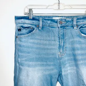 KanCan Norinne Light Wash High Rise Ripped Straight Leg Jeans thumbnail 3