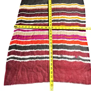 Ritual 100% Wool Multicolor Striped Oversized Scarf Wrap Shawl Boho NWT Multiple thumbnail 11