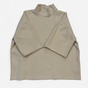 Zara Cream Textured Knit Top / Sweater Size Large Business Casual Boxy Fit thumbnail 2