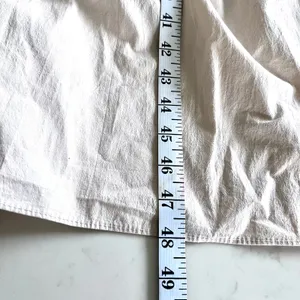 ZARA Ecru Cotton Tiered Tie Back Midi Dress XS Neutral Minimalist A-Line Coastal thumbnail 6