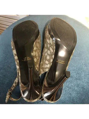 Marc Fisher Silver Golden Metallic Platform Heel Size 8.5 thumbnail 6